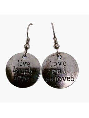 Live Love Laugh Earring Love and Be Loved Inspiration Motivation Romance